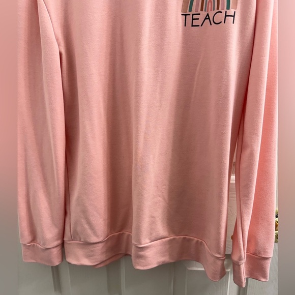 Pink 'Teach' Sweatshirt - Picture 6 of 7